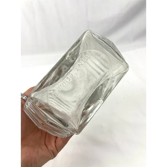 VTG Decorative Glass Decanter 1970s Clear Pressed Glass 7" Tall Star Pattern - Picture 7 of 16